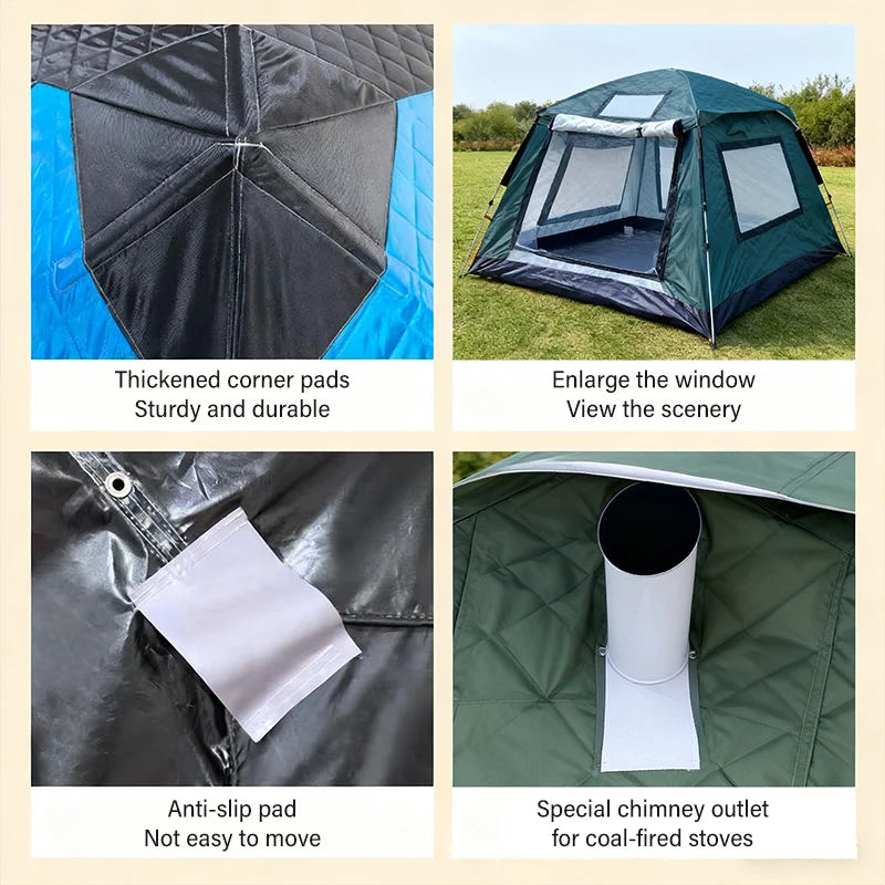 IceBreak Winter Fishing Tent — 3-4 Person Insulated