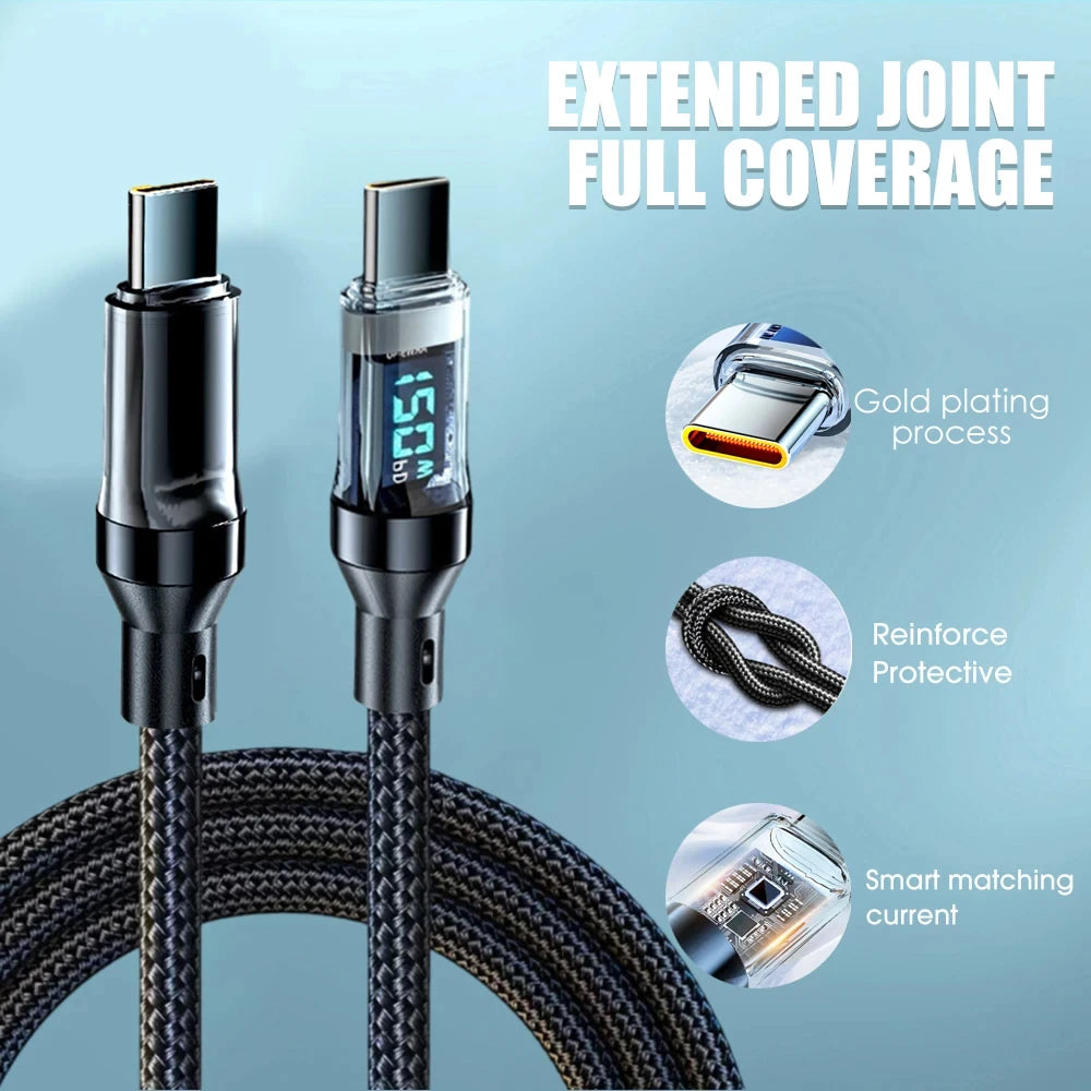 PowerSync 120W LED Display Fast Charging USB Cable