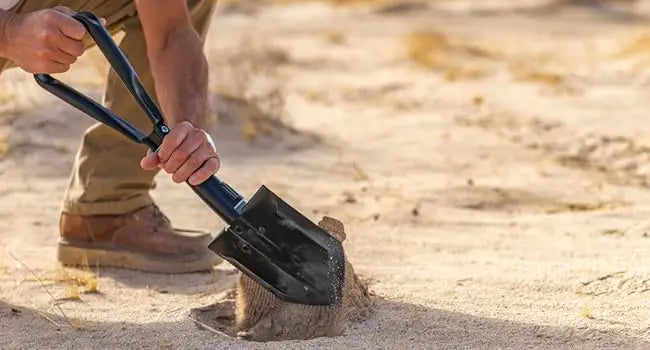 StrikeShovel Folding Survival Shovel with Pick - Manganese Steel