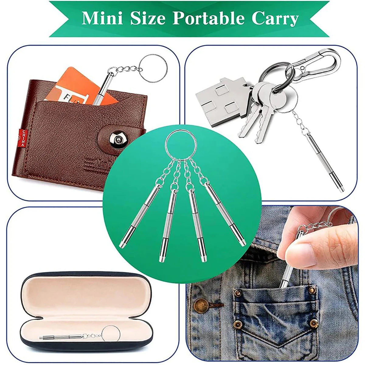 PocketFix 3-in-1 Precision Eyeglass Repair Screwdriver Kit