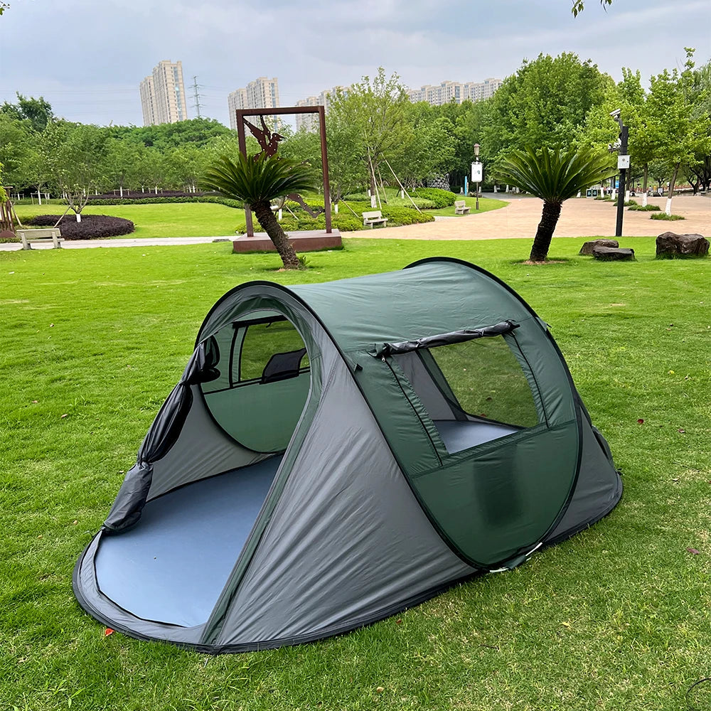 PopBase Instant Throw Camp Tent — 5-8 Person Waterproof