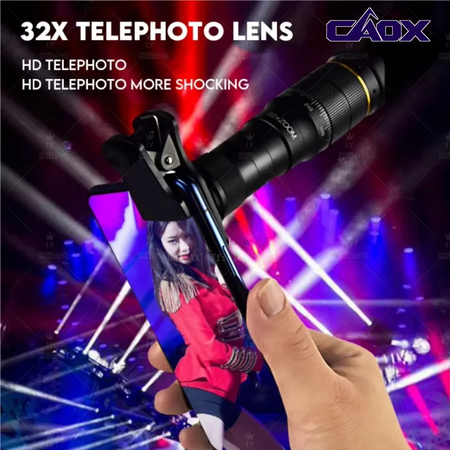 OpticVault 32x HD Monocular - Smartphone Camera Adapter