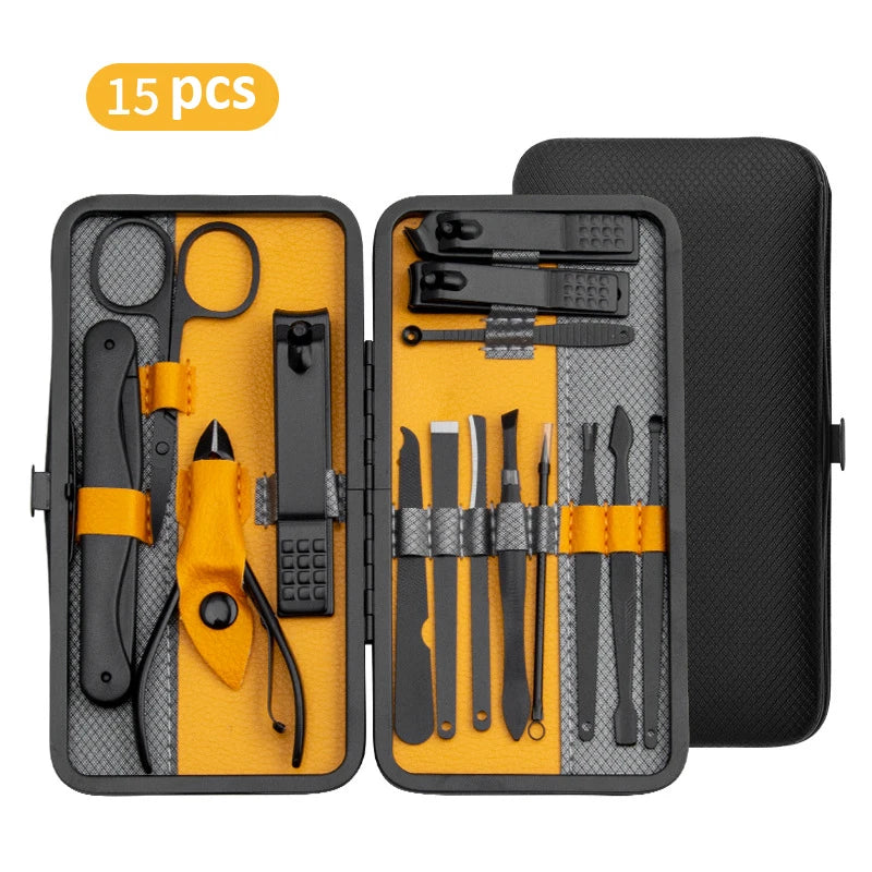 PrecisionKit Pro Manicure & Pedicure Set — Stainless Steel