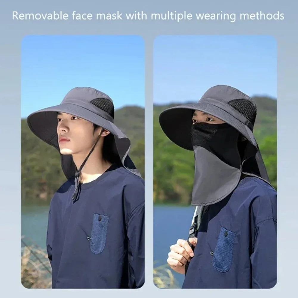 SunShield UV Protection Fishing Cap — Wide Brim Outdoor Hat