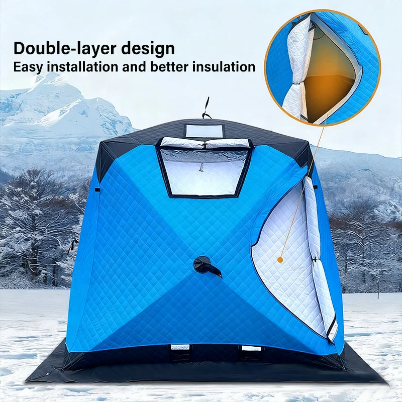 IceBreak Winter Fishing Tent — 3-4 Person Insulated
