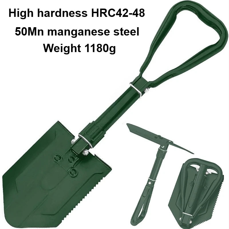 StrikeShovel Folding Survival Shovel with Pick - Manganese Steel
