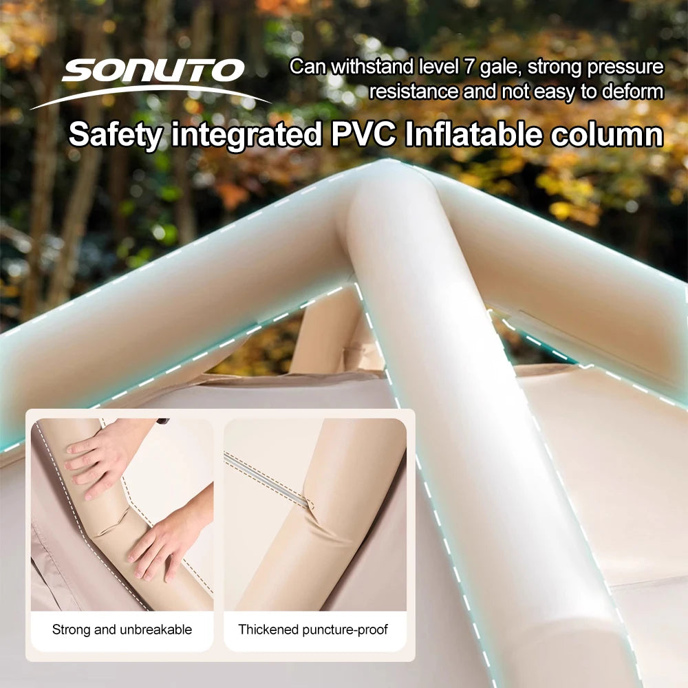 SkyBase Inflatable Camping Tent — 5-8 Person Quick Setup