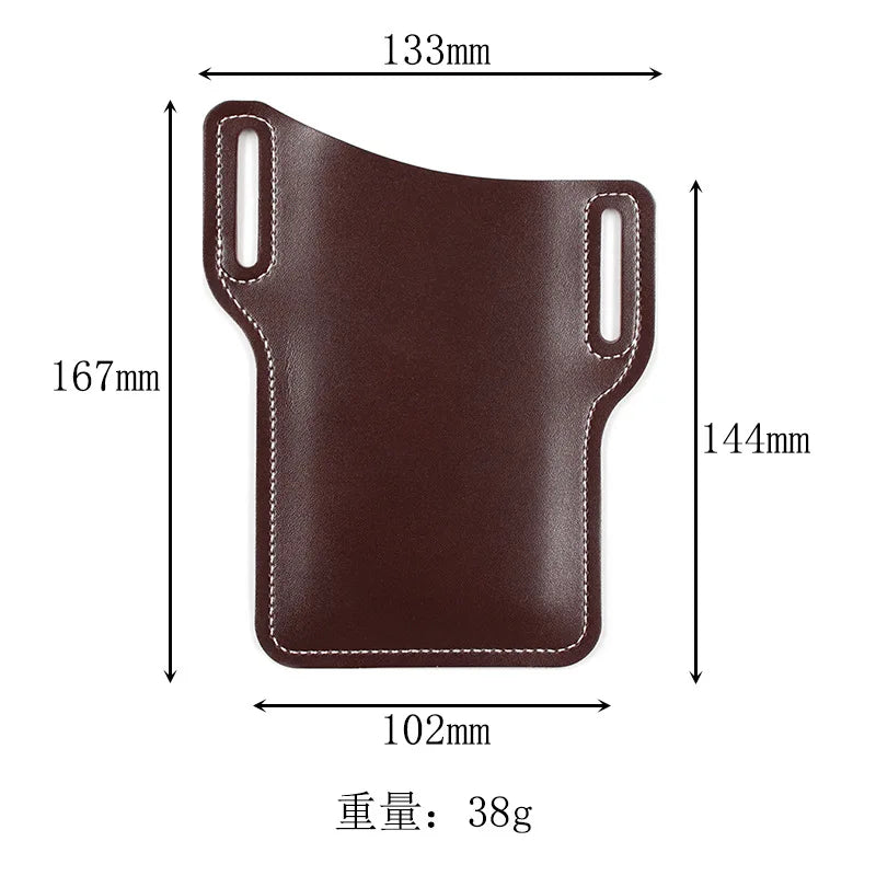 HipVault Leather Cell Phone Belt Holster & Waist Pouch
