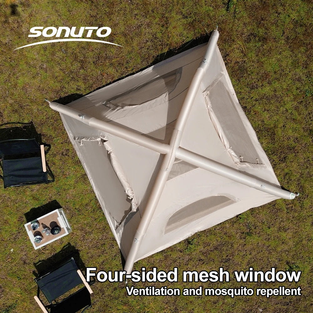 SkyBase Inflatable Camping Tent — 5-8 Person Quick Setup