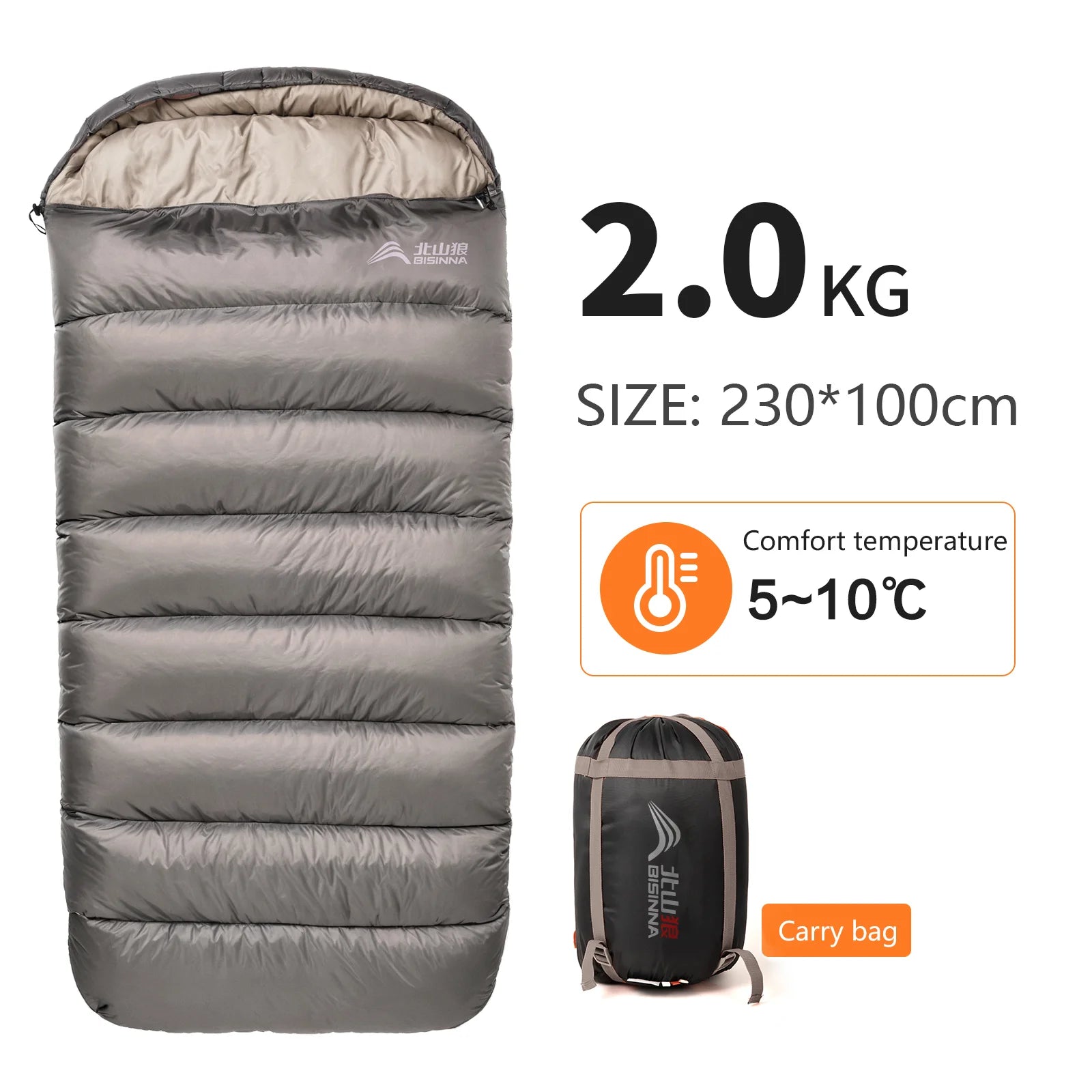 DreamBase Large 3-Season Camping Sleeping Bag — Lightweight