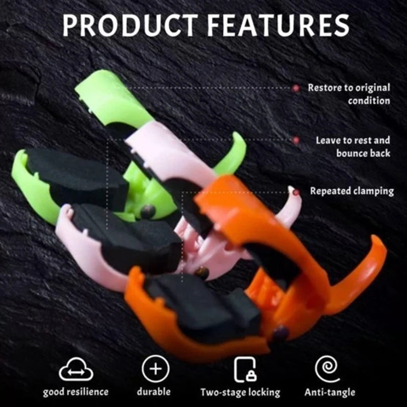 QuickClip Fishing Rod Holder Clip — 4 Pack Anti-Slip