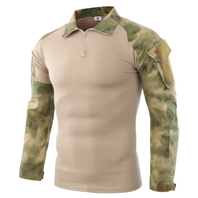 TactTee Outdoor Tactical Hiking Shirt — Military Camo