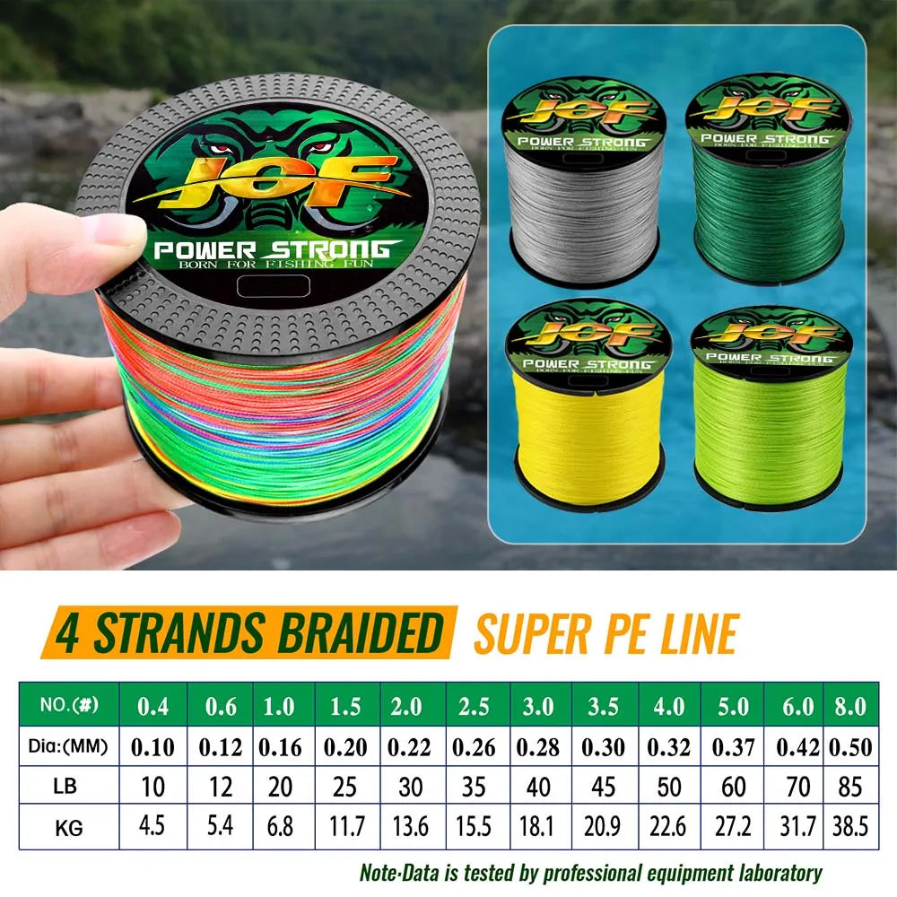 BraidForce 4-Strand PE Braided Fishing Line — 100/300M