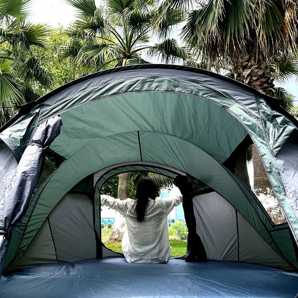 PopBase Instant Throw Camp Tent — 5-8 Person Waterproof