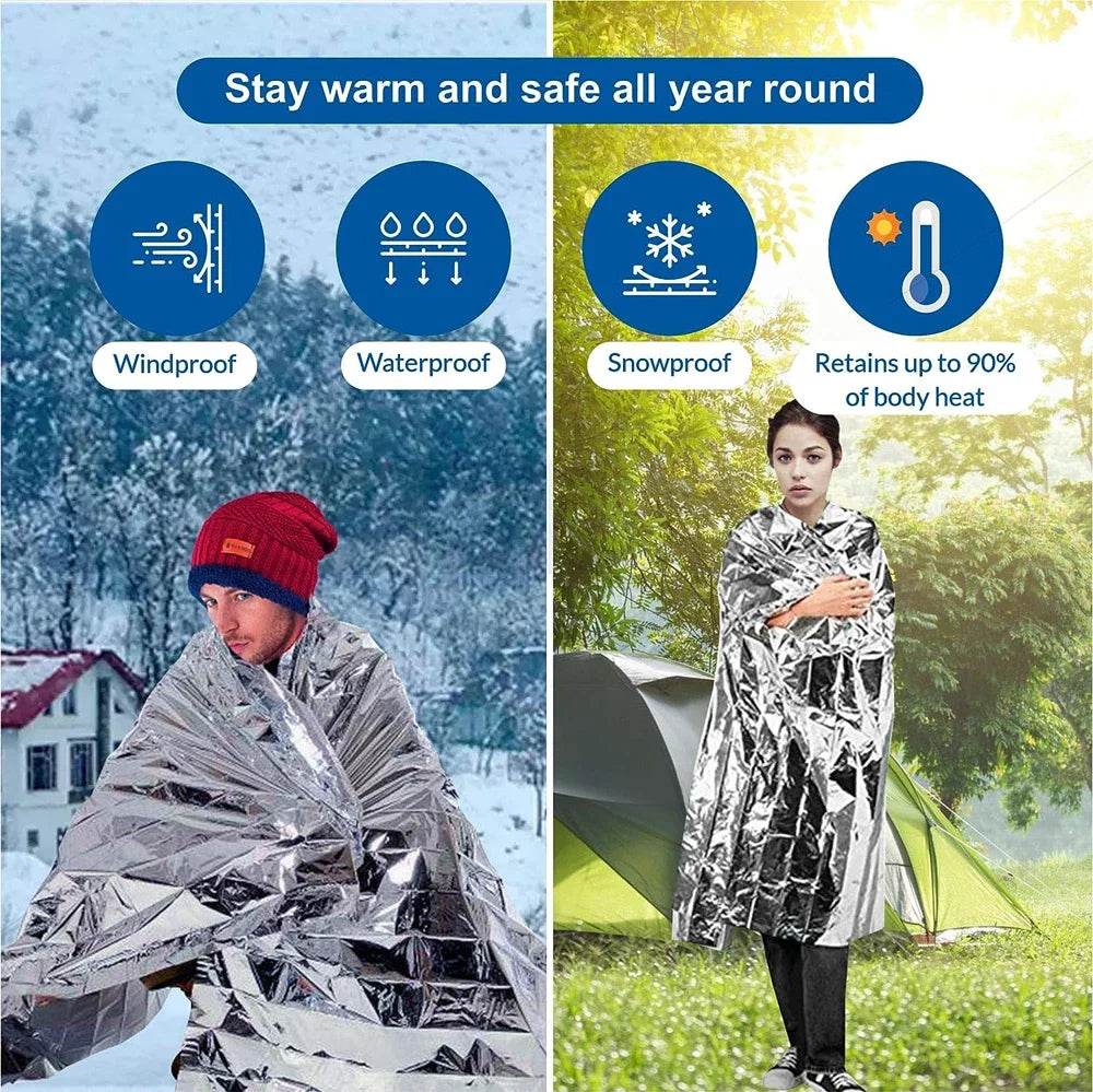 VaultWarm Mylar Emergency Blanket 4-Pack