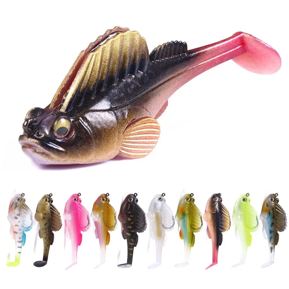 DarkSlider Soft Plastic Sinking Fishing Lure — 7g/14g/20g