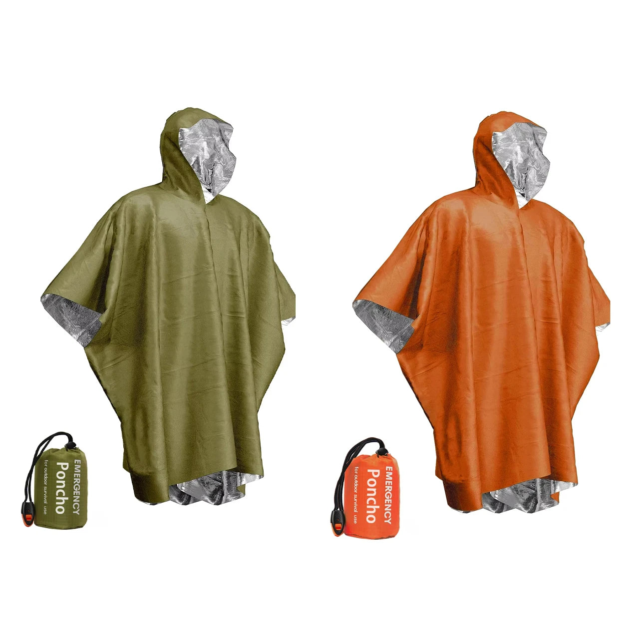 SurvivalPoncho Disposable Emergency Waterproof Rain Poncho