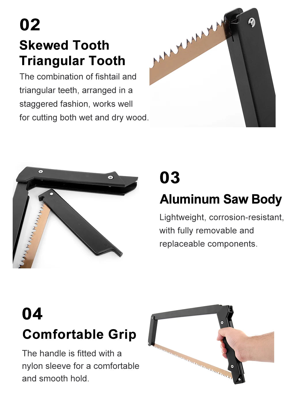 FoldSaw Aluminum Manganese Steel Folding Camp Saw