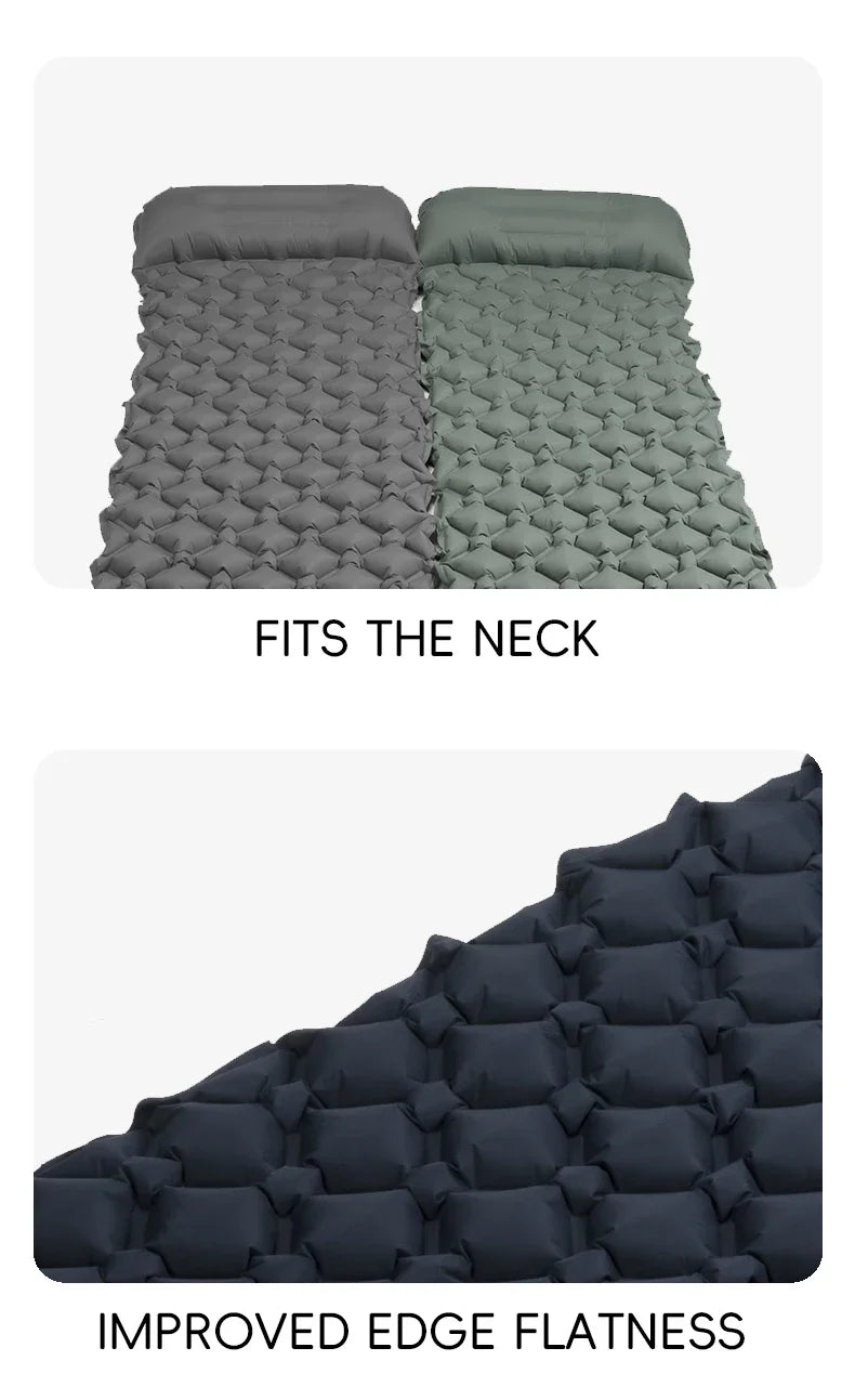 TrailRest Inflatable Camping Pad with Pillow