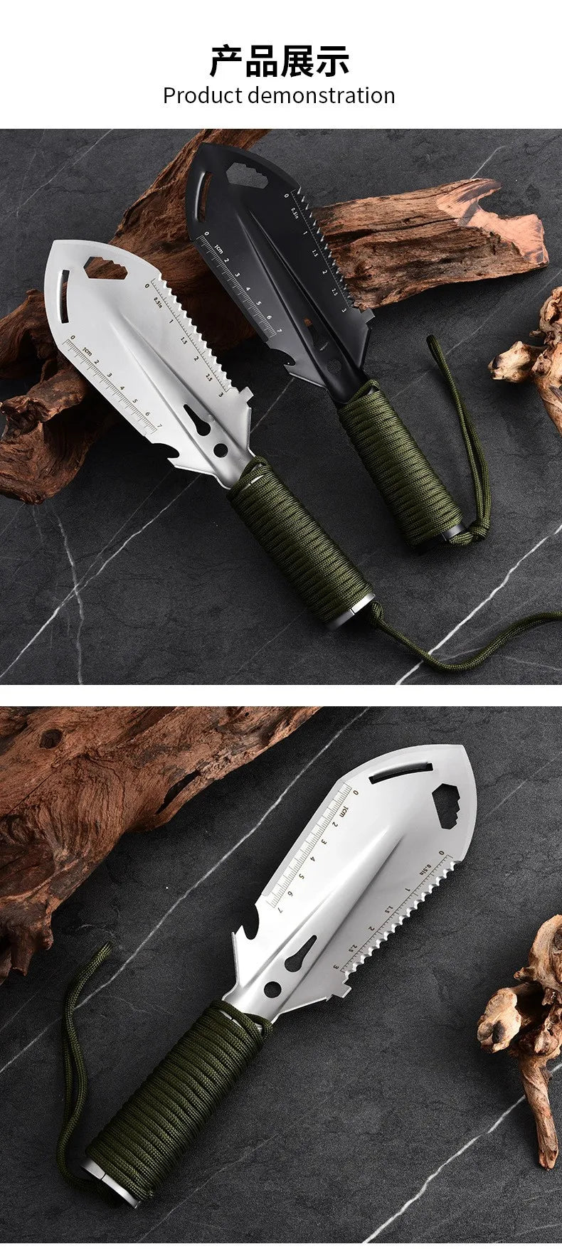 EntrenVault Compact Multifunctional Camp Shovel