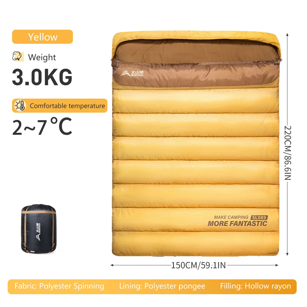 DualBase 2-Person 4-Season Camping Sleeping Bag