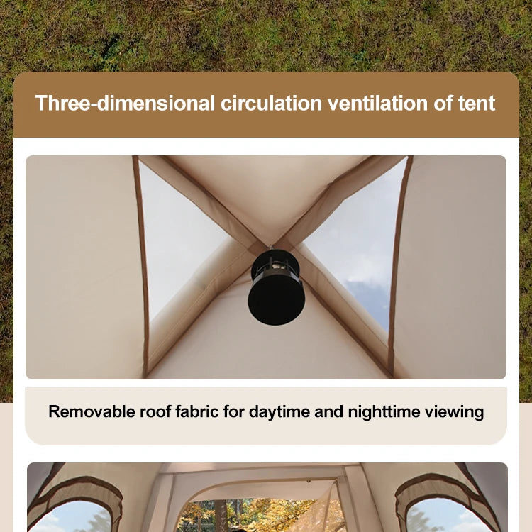 SkyBase Inflatable Camping Tent — 5-8 Person Quick Setup