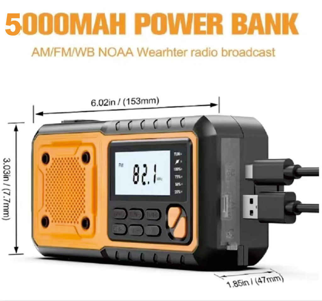 GridSignal NOAA Hand-Crank Emergency Radio