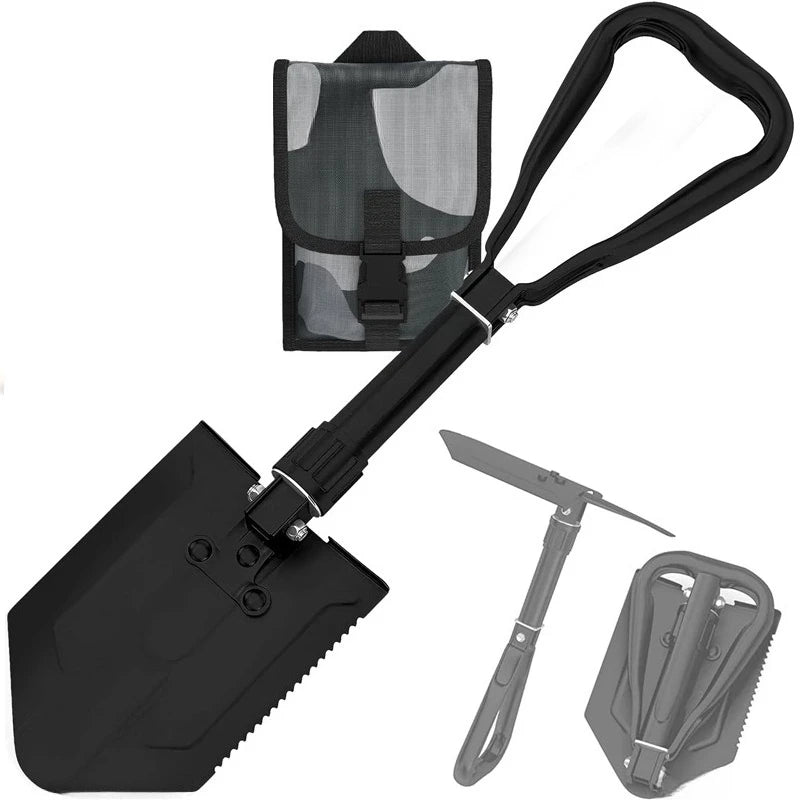 StrikeShovel Folding Survival Shovel with Pick - Manganese Steel