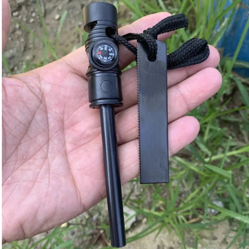 FlintStrike Magnesium Fire Starter Rod with Leather Strap