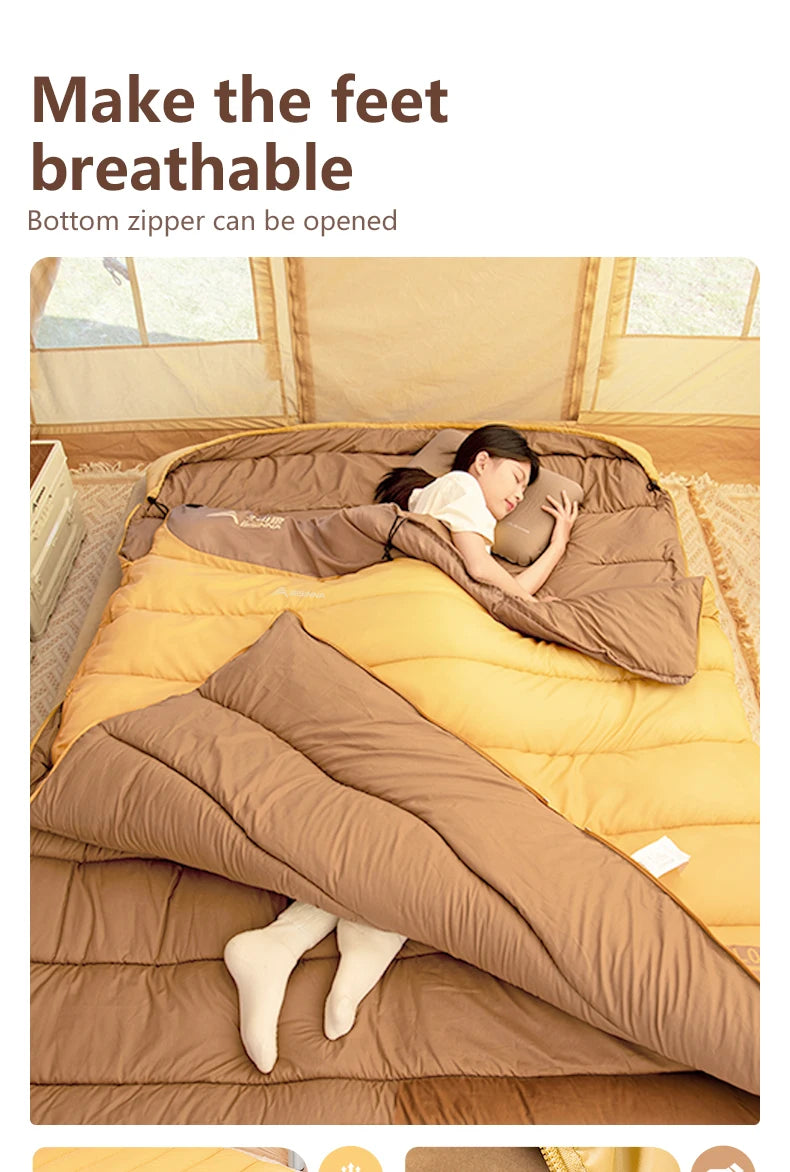 DualBase 2-Person 4-Season Camping Sleeping Bag