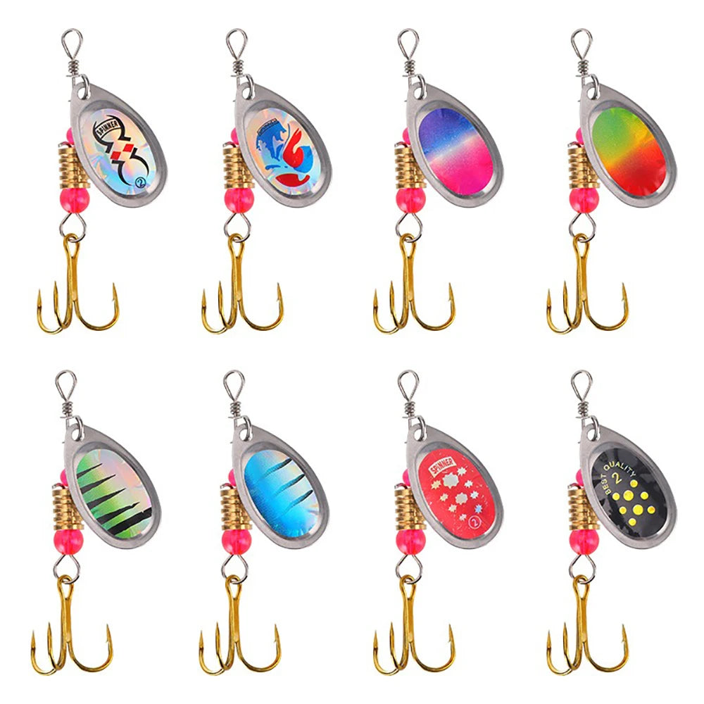 SpinFlash 16-Pack Metal Spinner Bait Lure Set — Pike/Bass