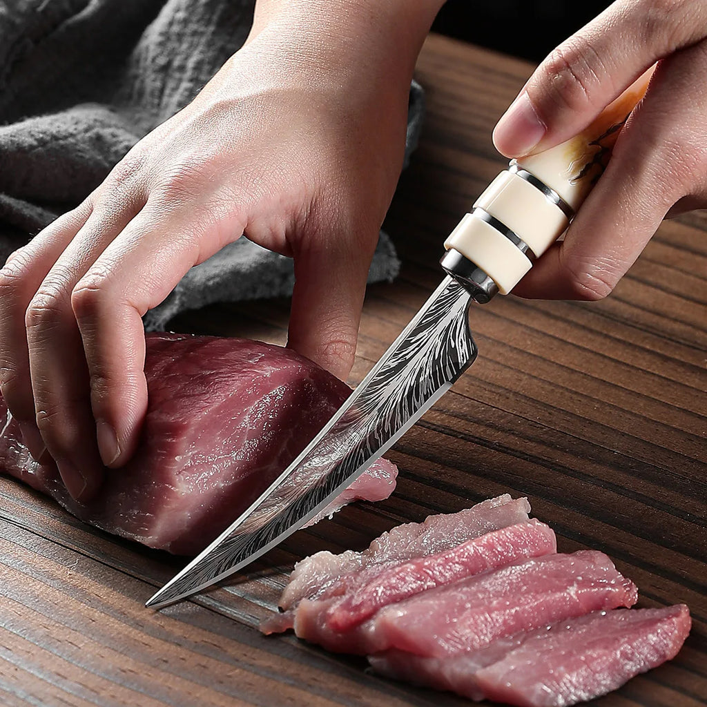 CurveVault High Carbon Boning Knife — Curved Blade