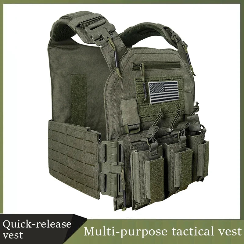TactVault MOLLE Plate Carrier Tactical Vest