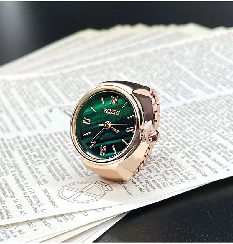 RingWatch Vintage Alloy Quartz Finger Ring Watch