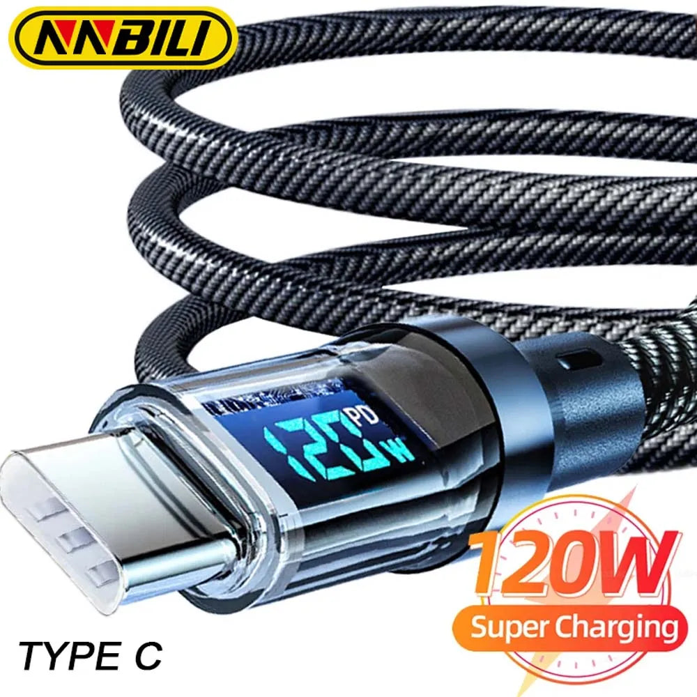 PowerSync 120W LED Display Fast Charging USB Cable