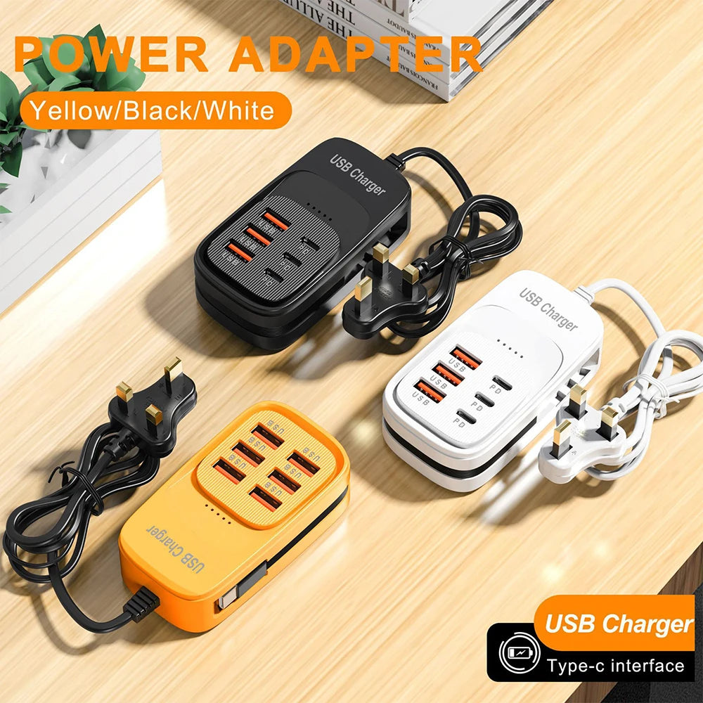 ChargeHub 6-in-1 USB Power Strip — 3PD Fast Charge