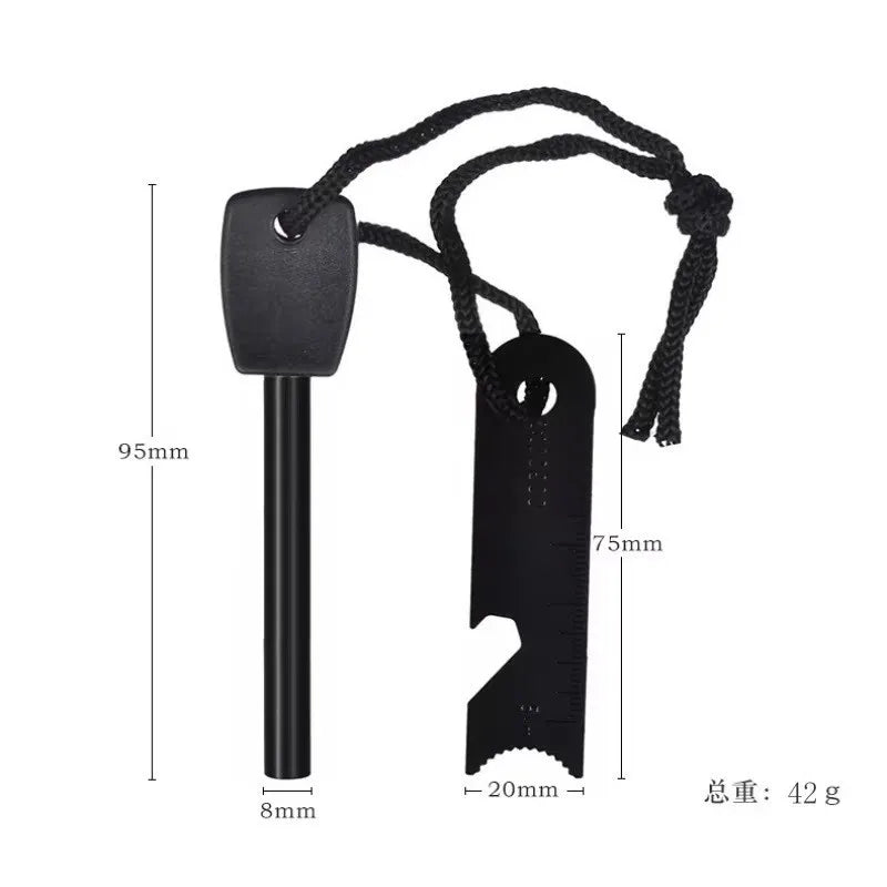FlintStrike Magnesium Fire Starter Rod with Leather Strap