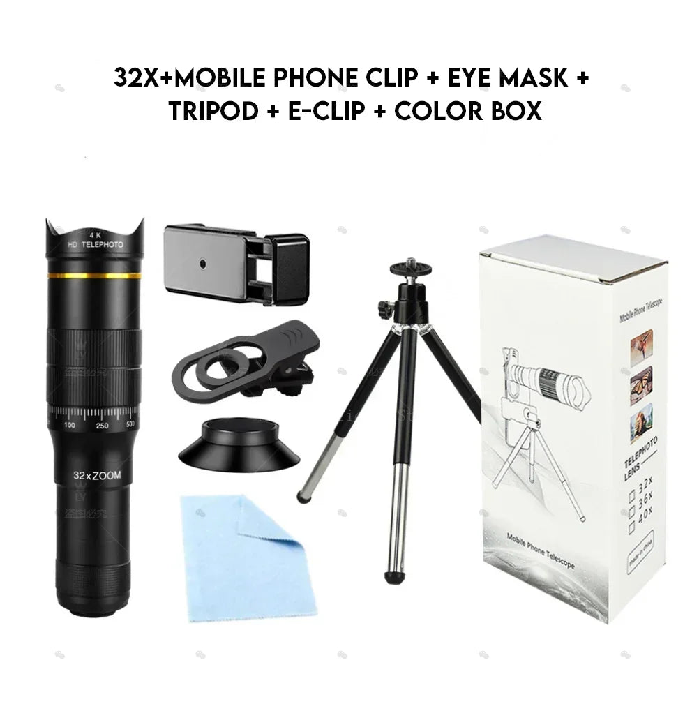 OpticVault 32x HD Monocular - Smartphone Camera Adapter