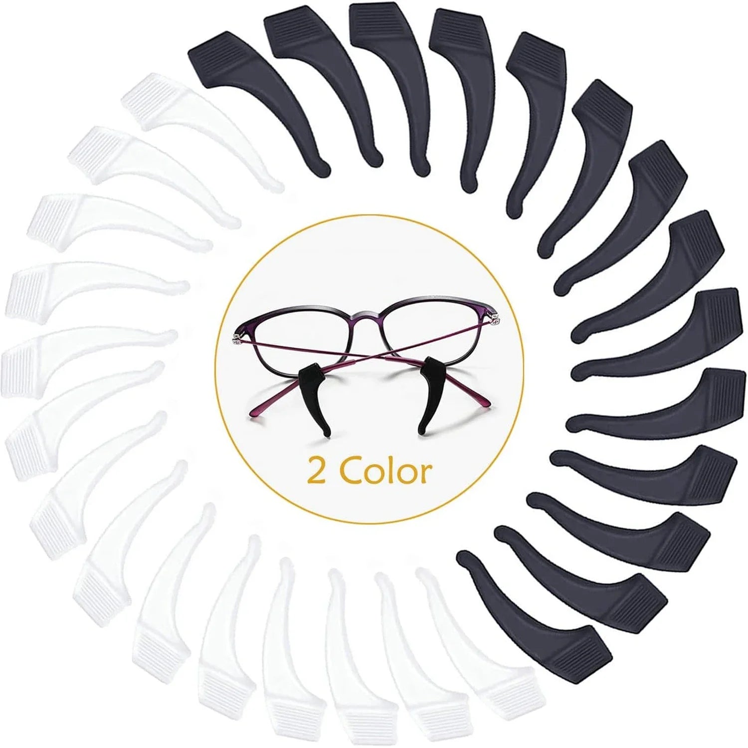 GripTip Silicone Anti-Slip Glasses Ear Hook Set