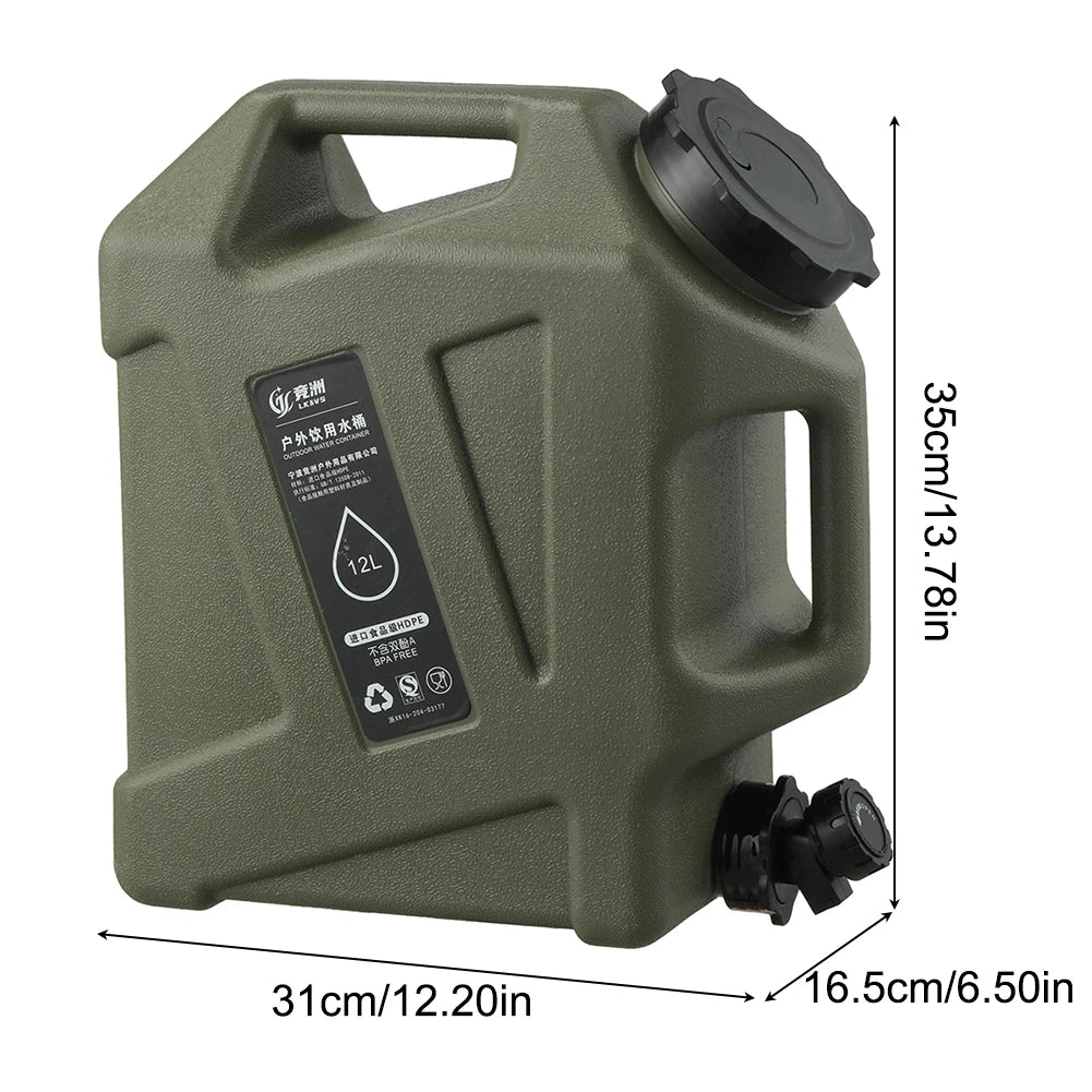 AquaVault Collapsible Camping Water Bucket — 10/12L
