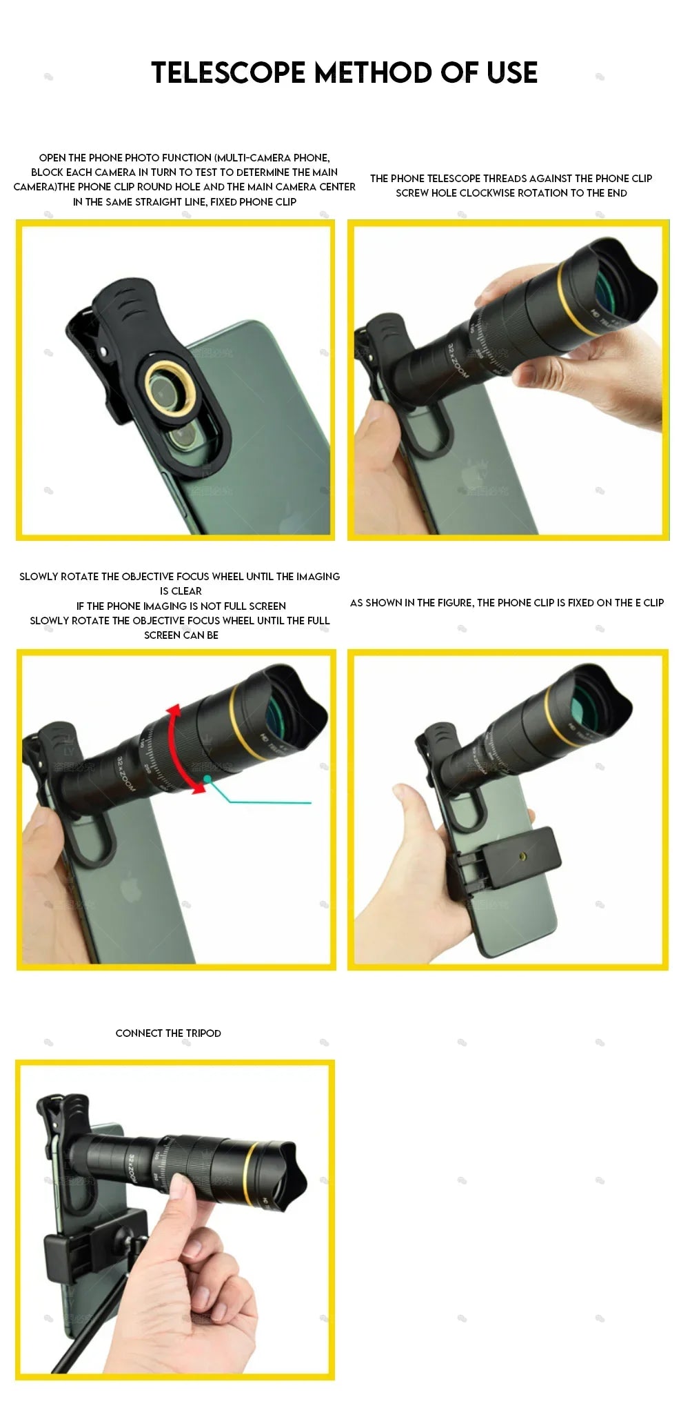 OpticVault 32x HD Monocular - Smartphone Camera Adapter