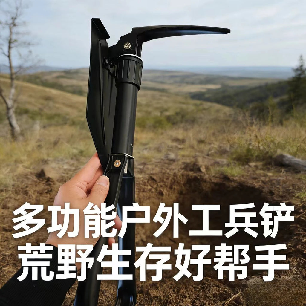 StrikeShovel Folding Survival Shovel with Pick - Manganese Steel