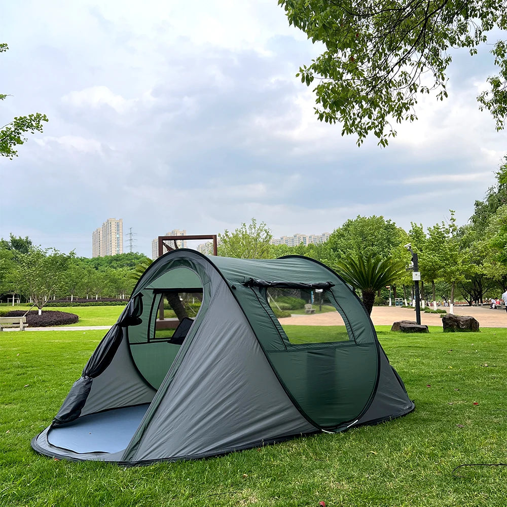 PopBase Instant Throw Camp Tent — 5-8 Person Waterproof