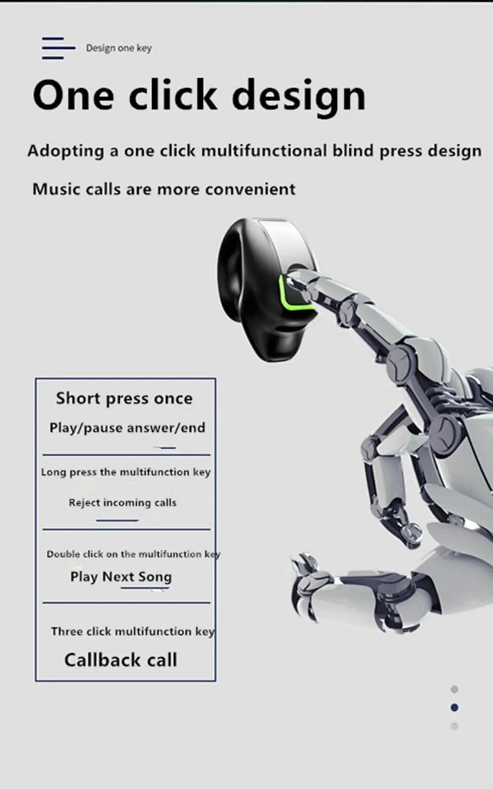 BoneClip Wireless Monaural Bone Conduction Earphone