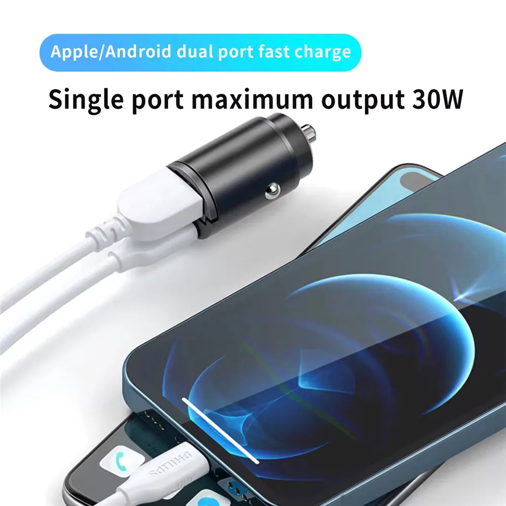 VoltDrive 200W PD Mini Car Fast Charger