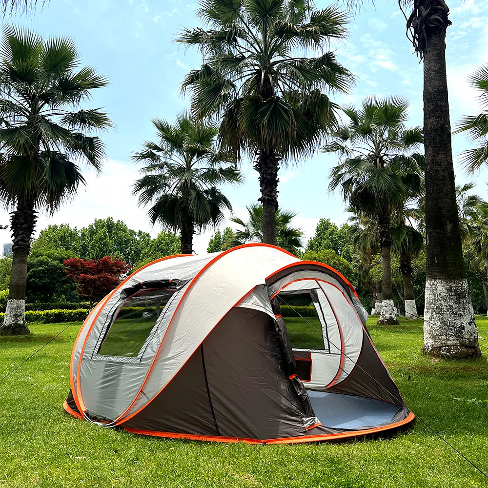 PopBase Instant Throw Camp Tent — 5-8 Person Waterproof