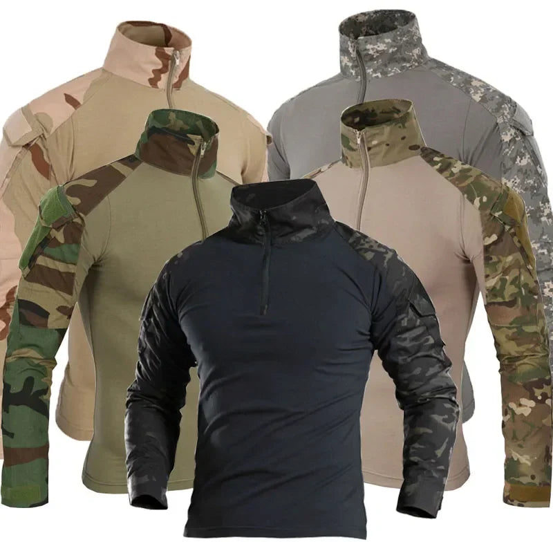 TactTee Outdoor Tactical Hiking Shirt — Military Camo
