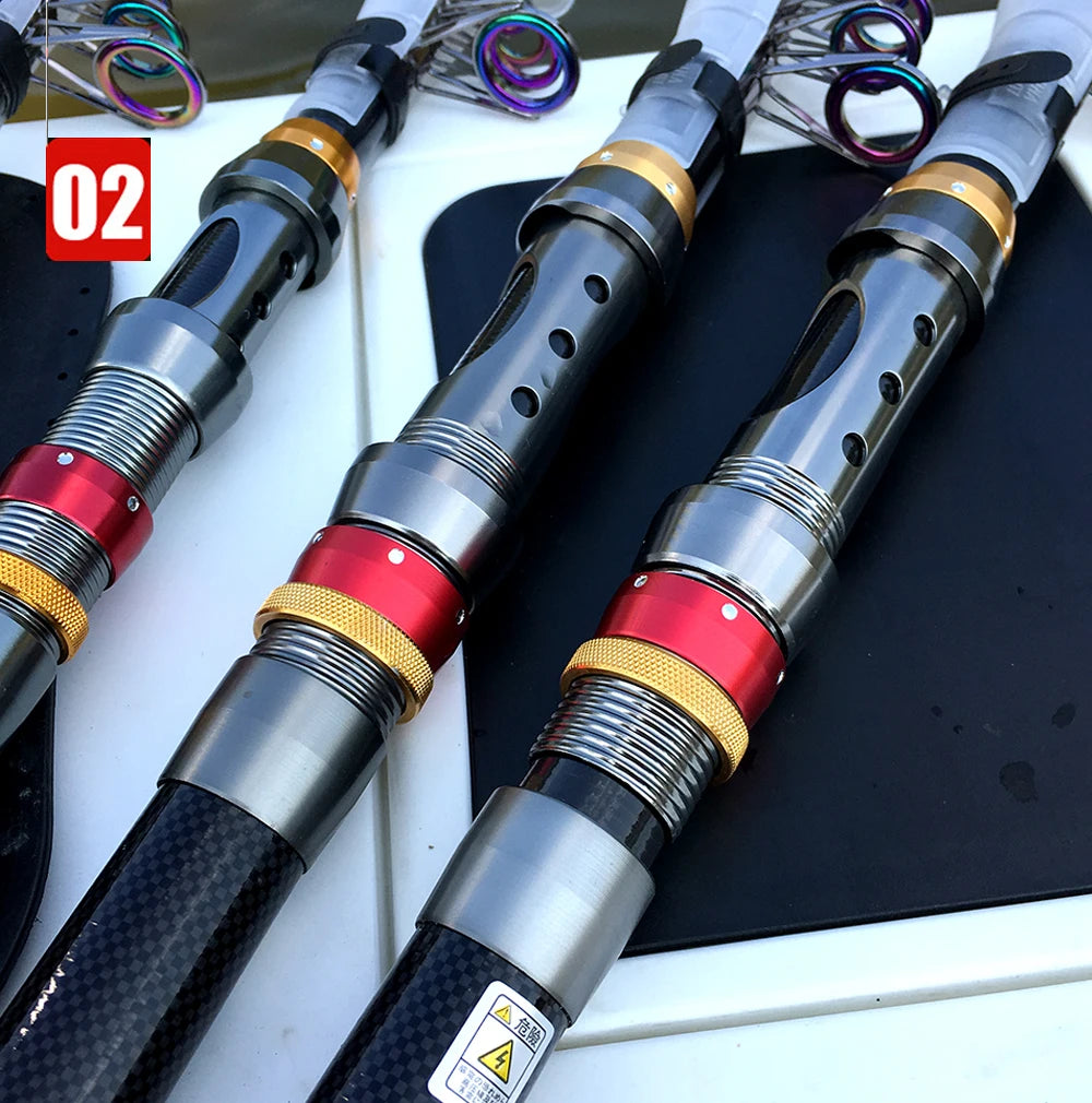 CastPro Telescopic Carbon Fiber Fishing Rod & Reel Combo