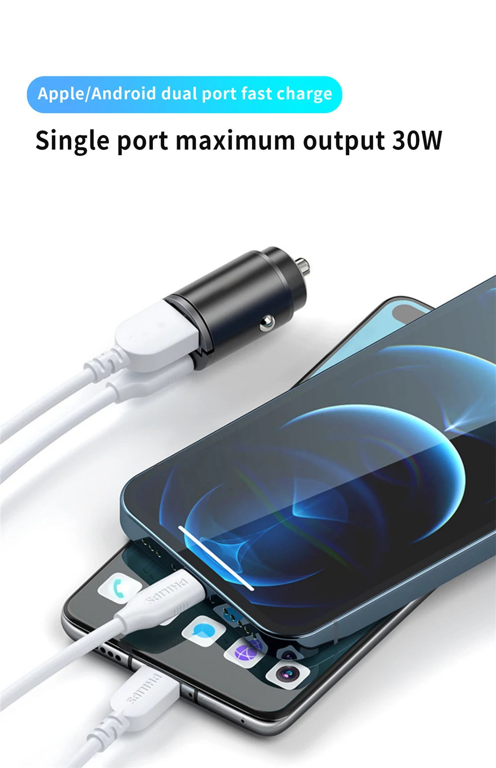 VoltDrive 200W PD Mini Car Fast Charger