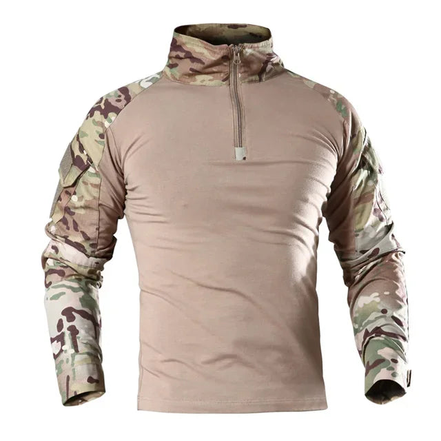 TactTee Outdoor Tactical Hiking Shirt — Military Camo